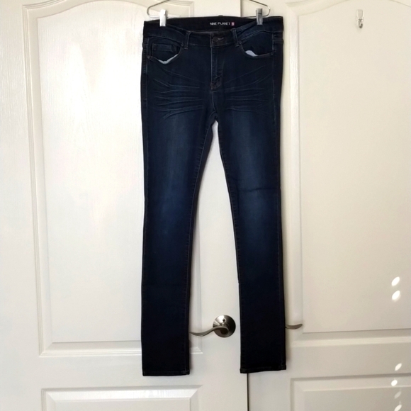 NINE PLANET Whiskering Skinny Jeans size 9 Non distressed 31" inseam - Picture 1 of 13